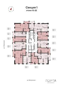 2-к квартира, вторичка, 43м2, 16/22 этаж