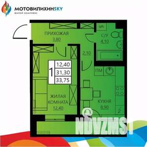 1-к квартира, вторичка, 31м2, 2/8 этаж