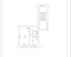 1-к квартира, вторичка, 30м2, 4/5 этаж