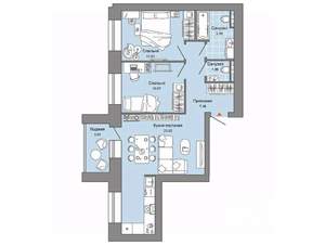 2-к квартира, вторичка, 62м2, 2/8 этаж