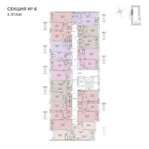 1-к квартира, строящийся дом, 40м2, 3/6 этаж