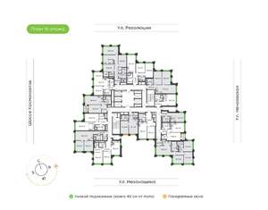2-к квартира, вторичка, 60м2, 16/30 этаж