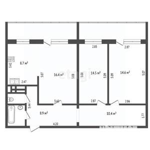 3-к квартира, вторичка, 77м2, 5/10 этаж