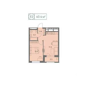 2-к квартира, вторичка, 40м2, 5/25 этаж