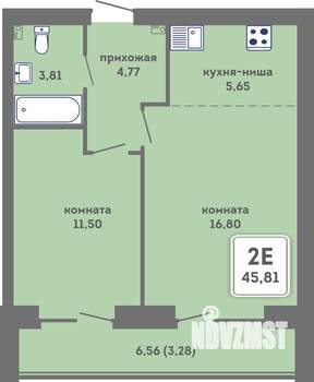 2-к квартира, вторичка, 49м2, 6/7 этаж