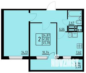 2-к квартира, вторичка, 45м2, 10/10 этаж