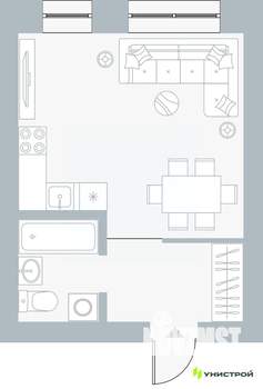 1-к квартира, вторичка, 29м2, 4/5 этаж