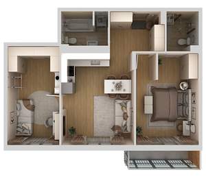 3-к квартира, вторичка, 66м2, 5/10 этаж