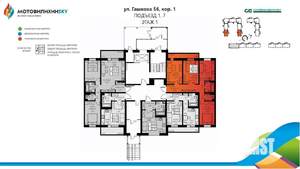 3-к квартира, вторичка, 64м2, 1/8 этаж