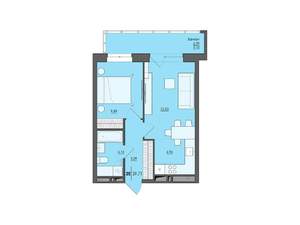 2-к квартира, вторичка, 40м2, 17/20 этаж