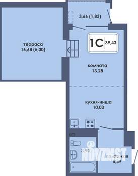 Студия квартира, вторичка, 39м2, 9/10 этаж