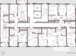 3-к квартира, строящийся дом, 53м2, 10/20 этаж