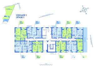 2-к квартира, вторичка, 41м2, 1/9 этаж