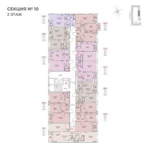 2-к квартира, строящийся дом, 44м2, 2/6 этаж