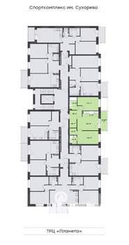3-к квартира, строящийся дом, 64м2, 6/18 этаж