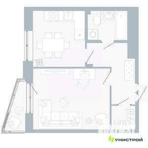 1-к квартира, вторичка, 40м2, 4/5 этаж