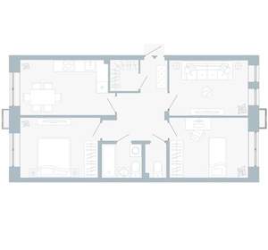 3-к квартира, вторичка, 66м2, 4/4 этаж