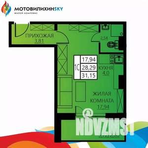 1-к квартира, вторичка, 31м2, 8/12 этаж