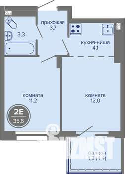 2-к квартира, вторичка, 36м2, 25/26 этаж
