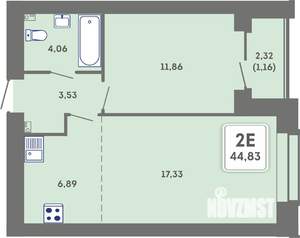 2-к квартира, вторичка, 45м2, 1/7 этаж