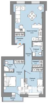 2-к квартира, вторичка, 69м2, 2/8 этаж