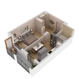 1-к квартира, вторичка, 38м2, 7/9 этаж