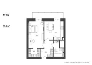 1-к квартира, строящийся дом, 52м2, 9/11 этаж