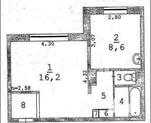1-к квартира, вторичка, 34м2, 1/10 этаж