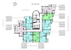 2-к квартира, сданный дом, 58м2, 20/25 этаж