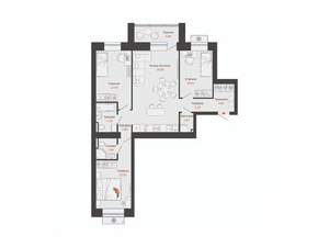 3-к квартира, вторичка, 83м2, 3/9 этаж