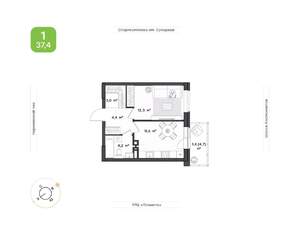 1-к квартира, вторичка, 37м2, 3/18 этаж