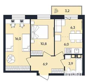 3-к квартира, вторичка, 51м2, 3/9 этаж