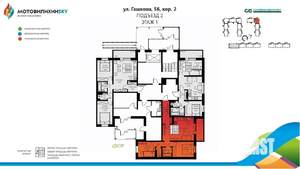 3-к квартира, вторичка, 56м2, 1/8 этаж