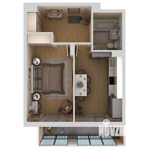 1-к квартира, вторичка, 38м2, 5/9 этаж