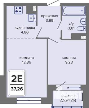2-к квартира, вторичка, 37м2, 9/14 этаж