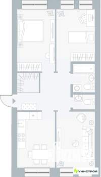 3-к квартира, вторичка, 71м2, 3/5 этаж
