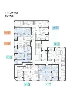 Студия квартира, вторичка, 27м2, 8/22 этаж