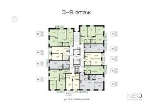 3-к квартира, вторичка, 55м2, 9/9 этаж