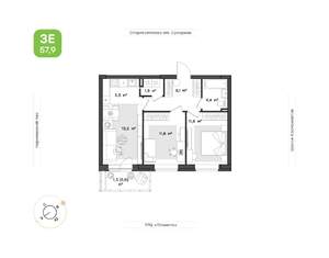3-к квартира, вторичка, 58м2, 10/10 этаж