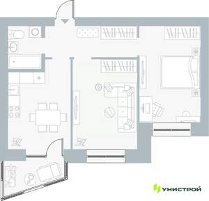 2-к квартира, вторичка, 57м2, 3/5 этаж