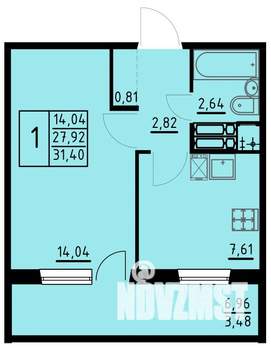 1-к квартира, вторичка, 31м2, 1/10 этаж