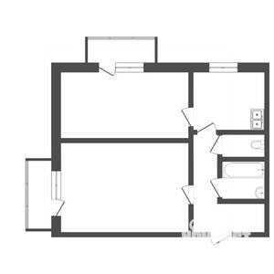 2-к квартира, вторичка, 60м2, 1/4 этаж