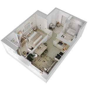 1-к квартира, вторичка, 42м2, 13/18 этаж