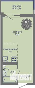 Студия квартира, вторичка, 25м2, 3/26 этаж