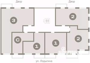 2-к квартира, вторичка, 56м2, 5/9 этаж