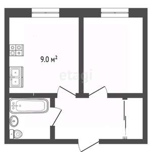 2-к квартира, вторичка, 35м2, 4/5 этаж