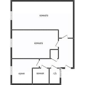 2-к квартира, вторичка, 44м2, 2/5 этаж