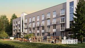1-к квартира, строящийся дом, 33м2, 4/4 этаж