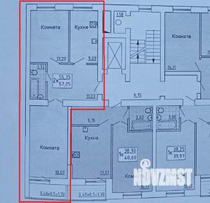2-к квартира, вторичка, 57м2, 9/11 этаж