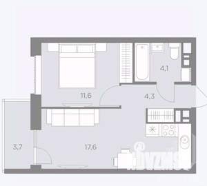 1-к квартира, вторичка, 39м2, 7/8 этаж